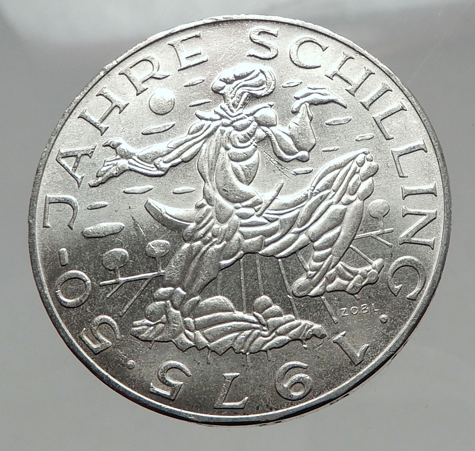 1975 AUSTRIA - Large SILVER 100 Schilling Coin Sower Field Imperial Eagle i63020