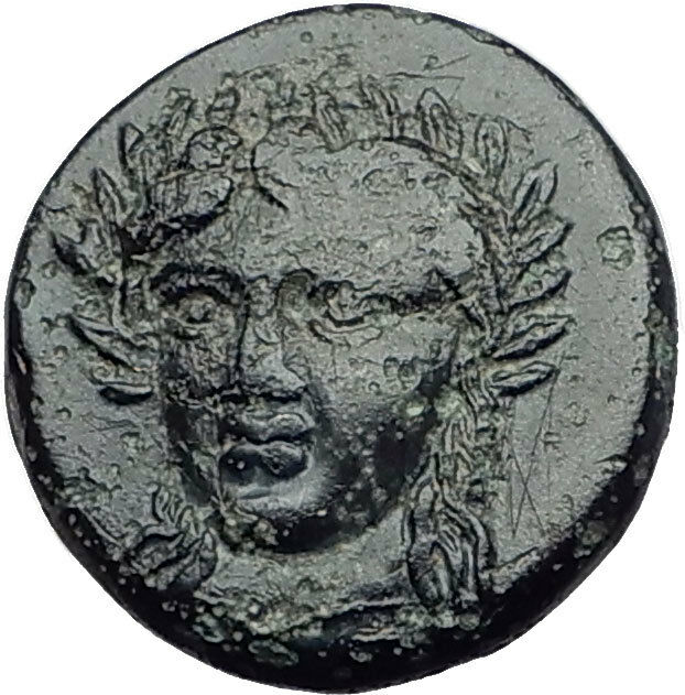 GRYNION or Gyrneion Aeolis 306BC Apollo Shell RARE Ancient Greek Coin i65176