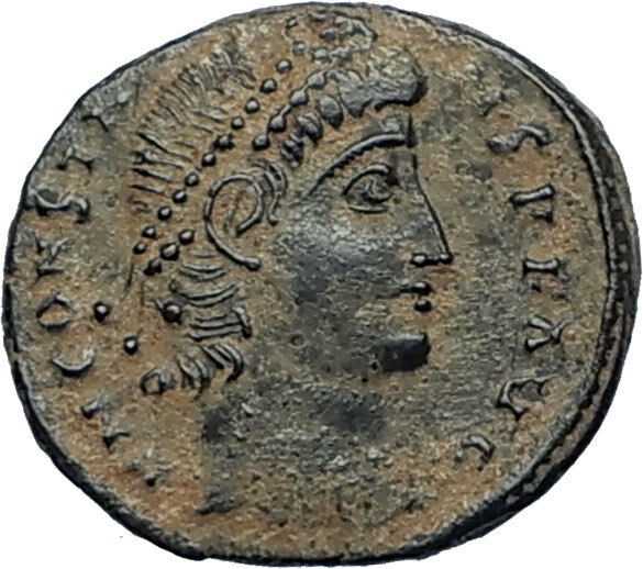 CONSTANS Authentic Ancient Original 347AD Roman Coin of ANTIOCH w VOT XV i67323