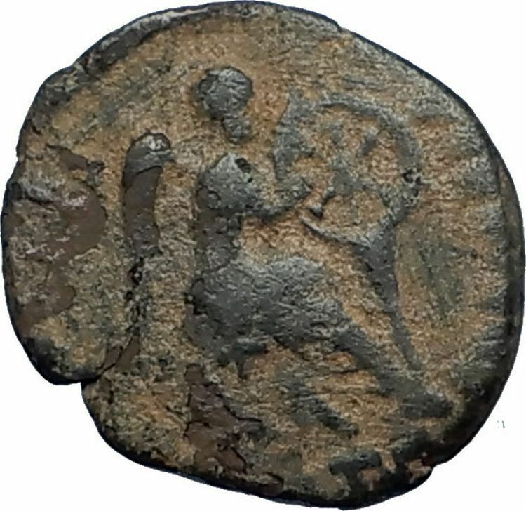 EUDOXIA Arcadius Wife 401AD Authentic Ancient Roman Coin VICTORY CHI-RHO i67675