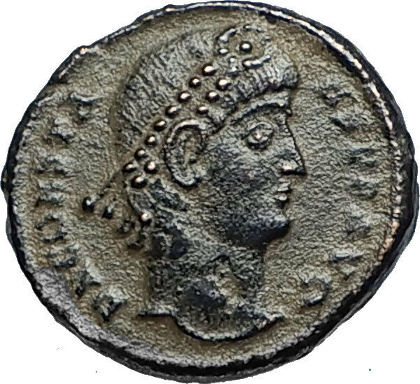 CONSTANS Authentic Ancient Original 347AD Roman Coin of ANTIOCH w VOT XV i67581