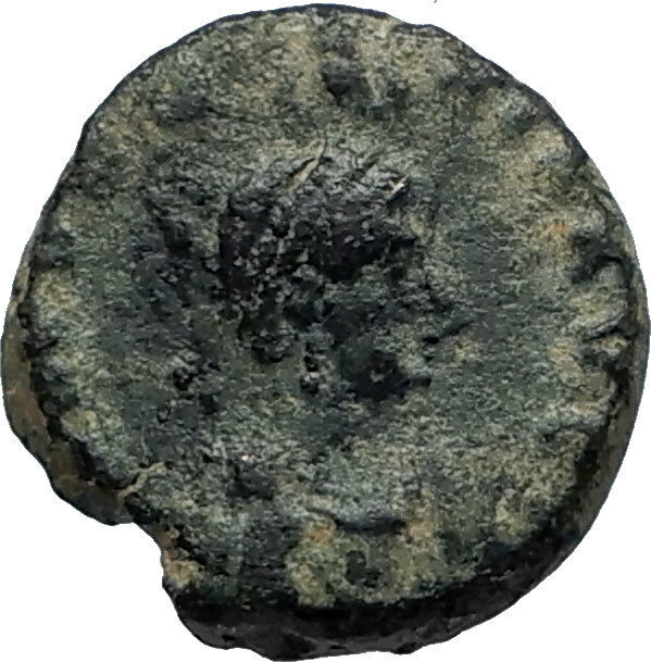 EUDOXIA Arcadius Wife 401AD Authentic Ancient Roman Coin VICTORY CHI-RHO i67514