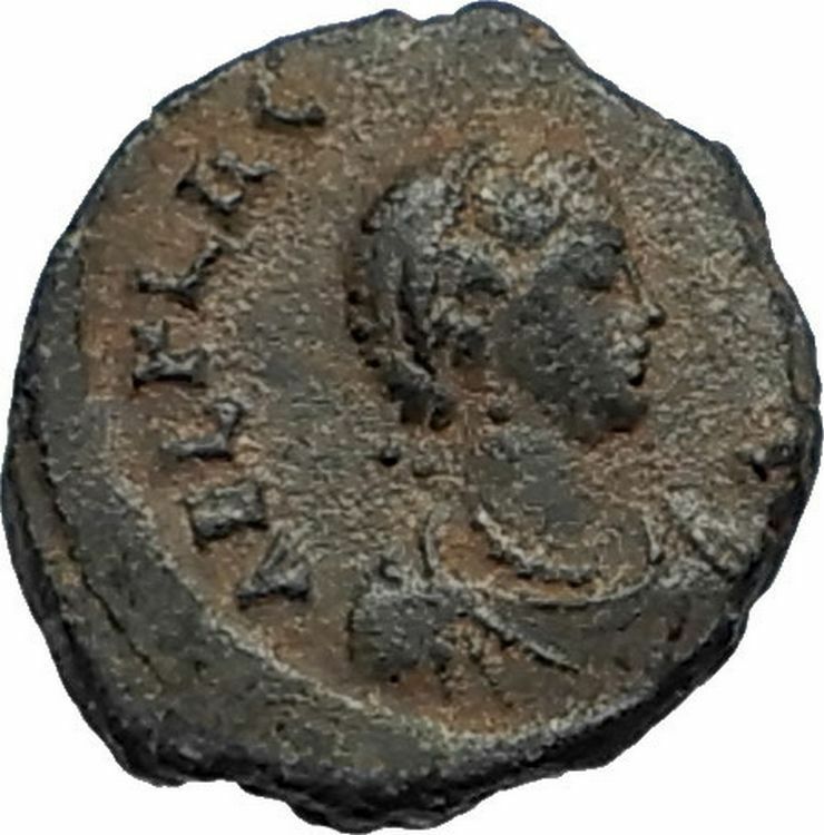 AELIA FLACILLA Theodosius I Wife 383AD Ancient Roman Coin VICTORY CHI-RHO i67516