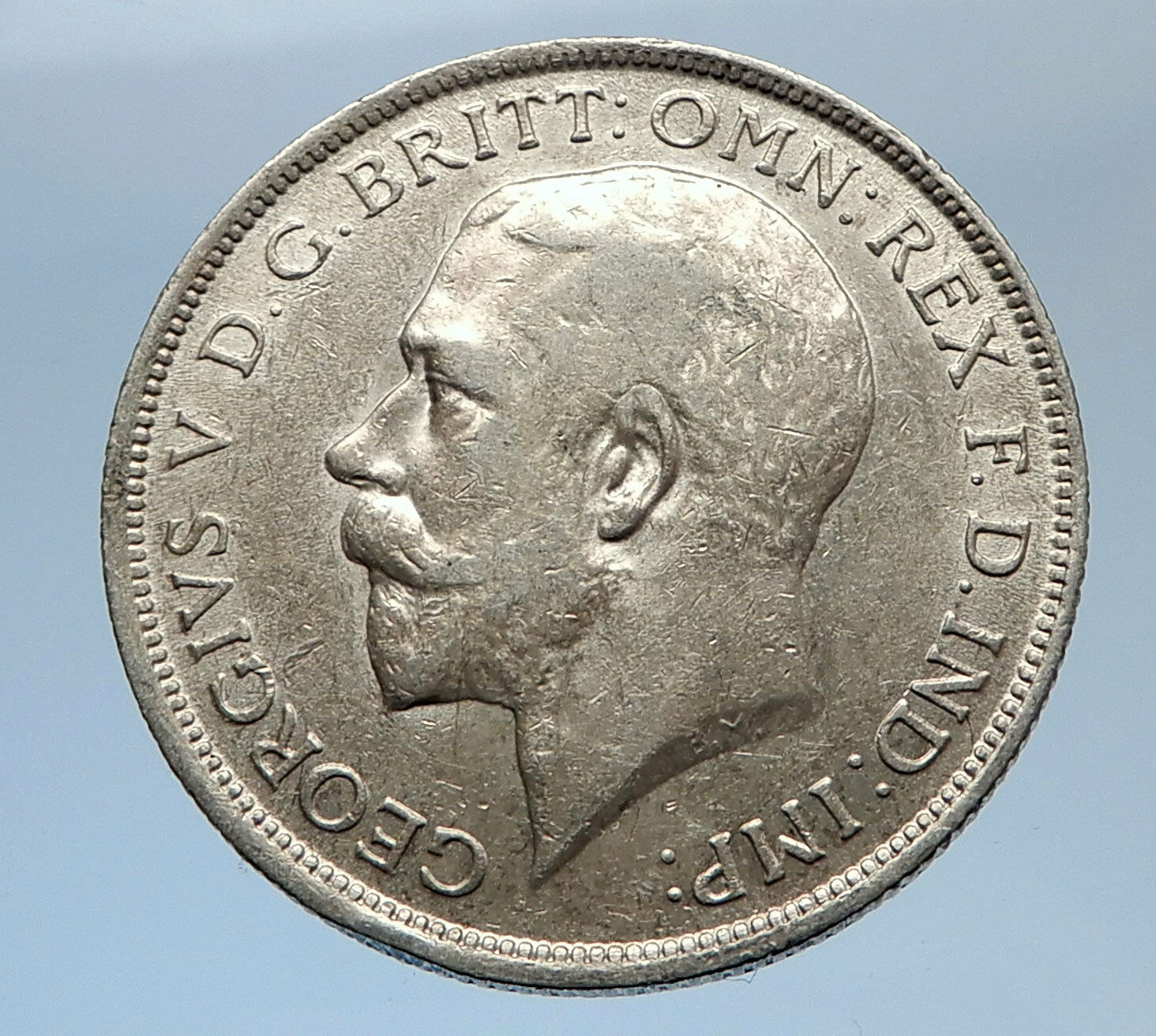 1916 United Kingdom Great Britain GEORGE V Silver Florin 2 Shillings Coin i69407