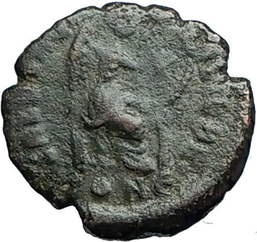 AELIA FLACILLA Theodosius I Wife 383AD Ancient Roman Coin VICTORY CHI-RHO i68093