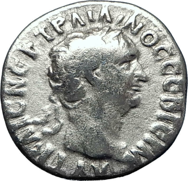 TRAJAN 98AD Caesarea Authentic Ancient Silver Roman Coin Clasped hands i70277