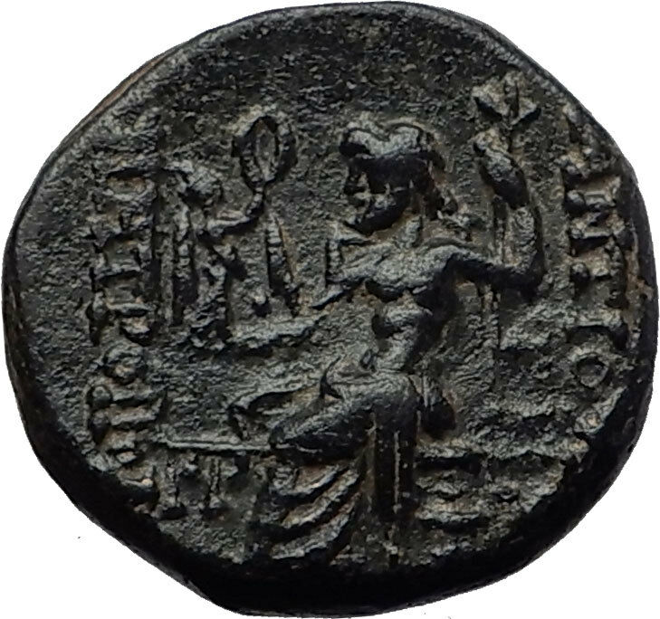 ANTIOCH on the OROTNES in SELEUKIS 63BC Authentic Ancient Greek Coin Zeus i60725