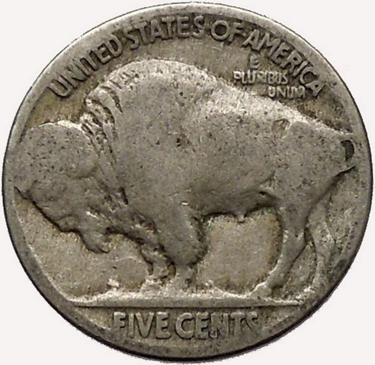 1920 BUFFALO NICKEL 5 Cents of United States of America USA Antique Coin i43585