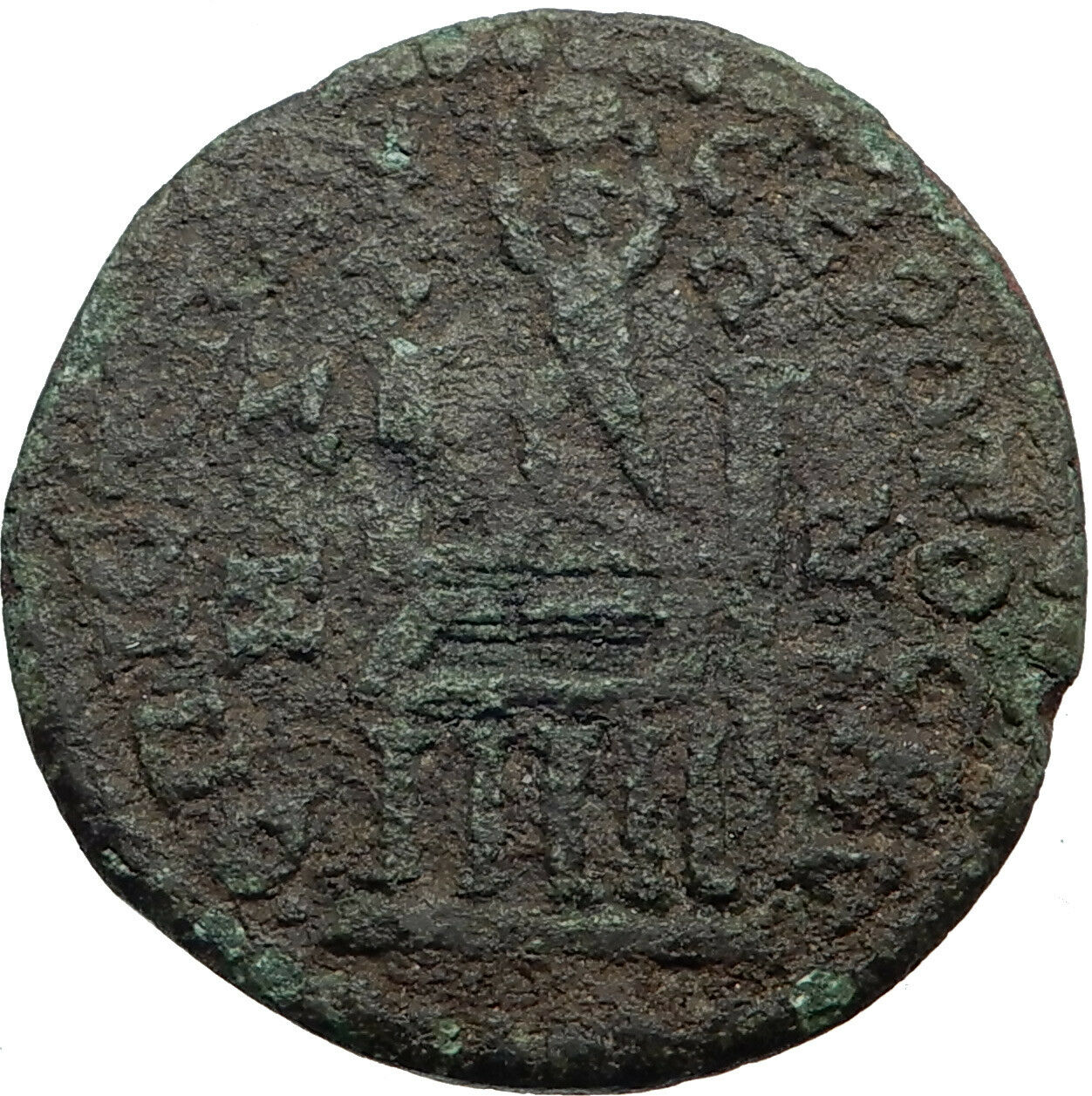 PHILIP I 244AD ATLAS Holds Globe Pillars of Hercules Labor Roman Coin i44109