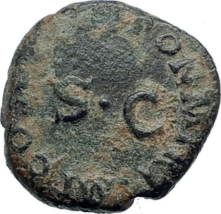 Claudius 41AD Very Rare Quadrans Ancient Roman Coin Hand with scales i42286