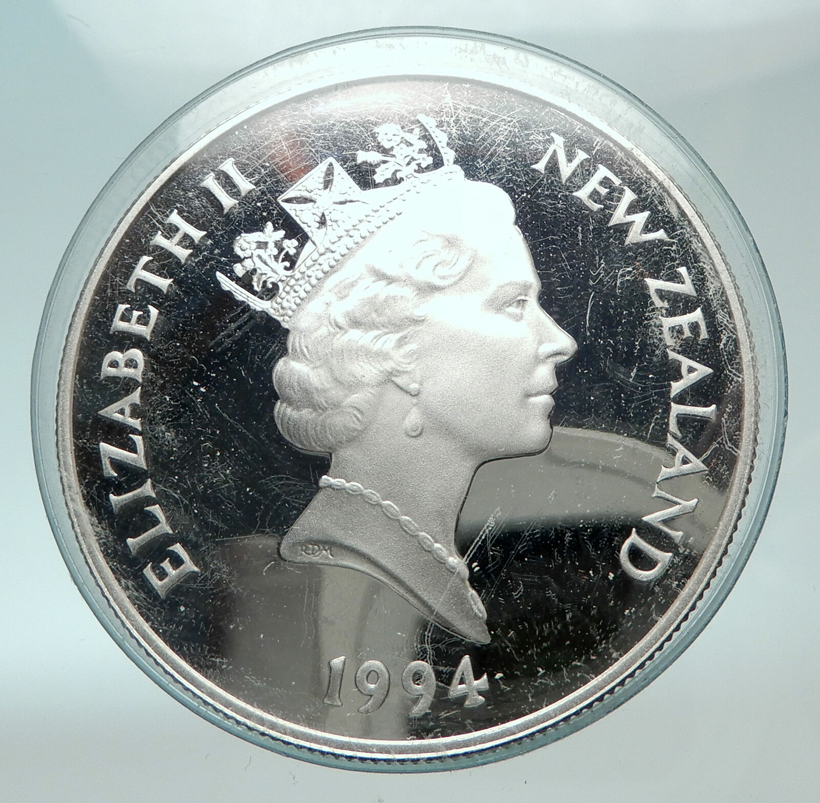 1994 NEW ZEALAND Birth of Princess OLD Queen Elizabeth II Silver $1 Coin i82132