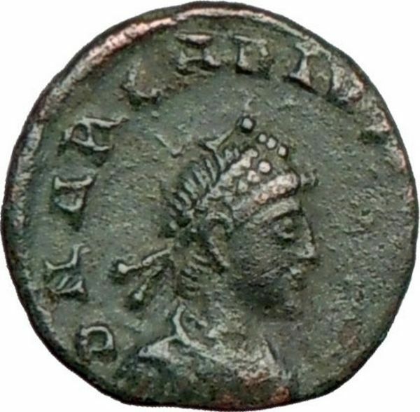 ARCADIUS 395AD Authentic Ancient Roman Coin VICTORY NIKE Trophy i23620