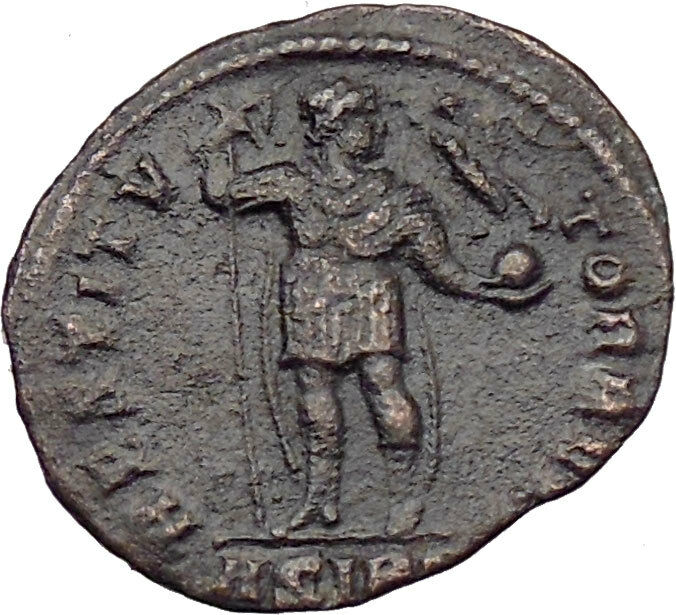 Valens Ancient Roman Coin Labarum Chi-Rho Chist monogram Victory i29879