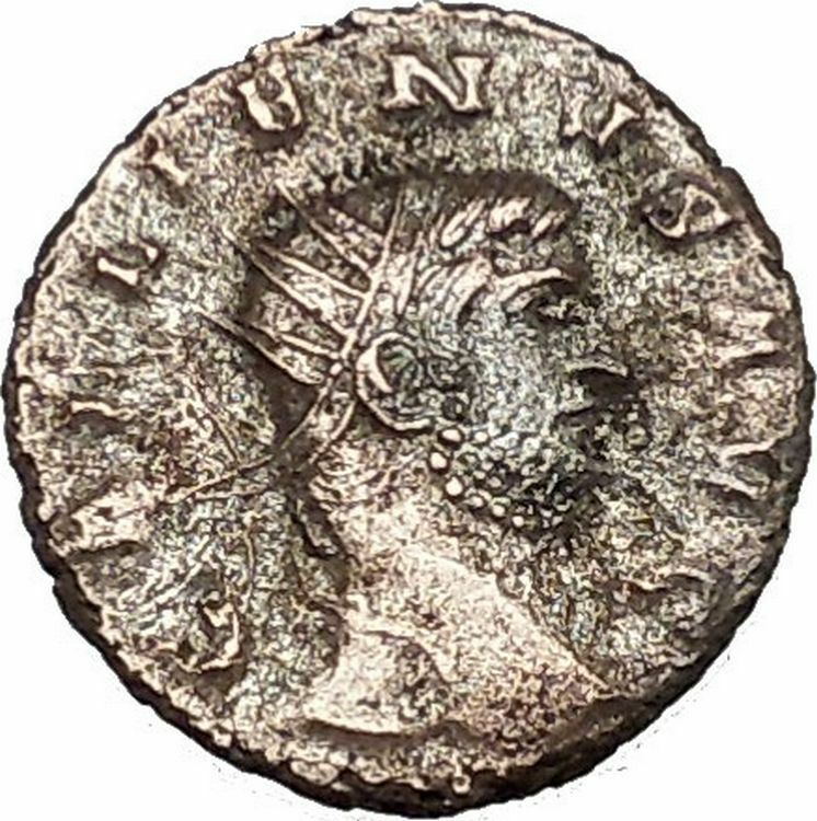 Gallienus son of Valerian I Ancient Roman Coin Pax Eirene Peace Cult i39570