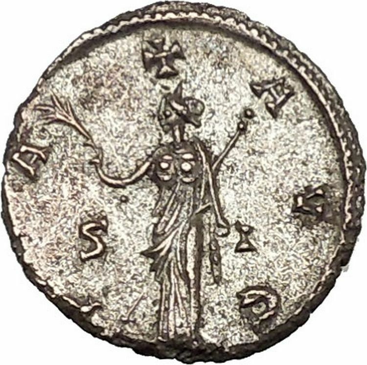 Gallienus son of Valerian I Ancient Roman Coin Pax Eirene Peace Cult i39570