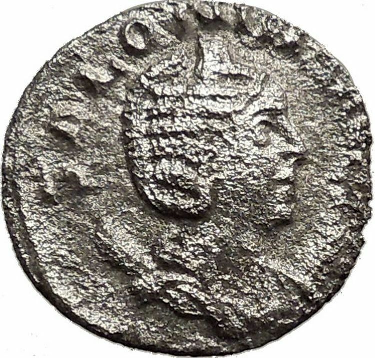 SALONINA daughter in law of Valerian I Silver Roman Coin JUNO Zeus wife i32973