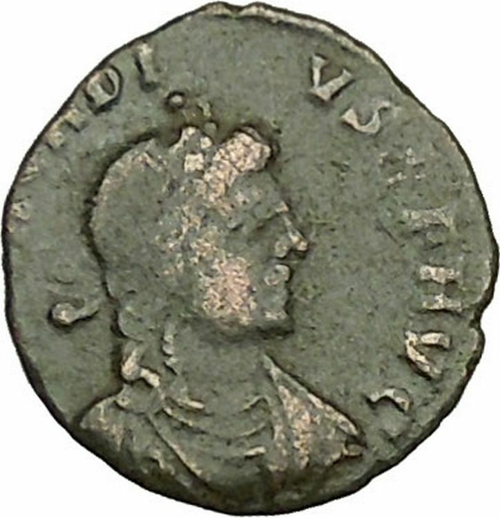 Arcadius crowned by Victory 385AD Rare Authentic Ancient Roman Coin i40384