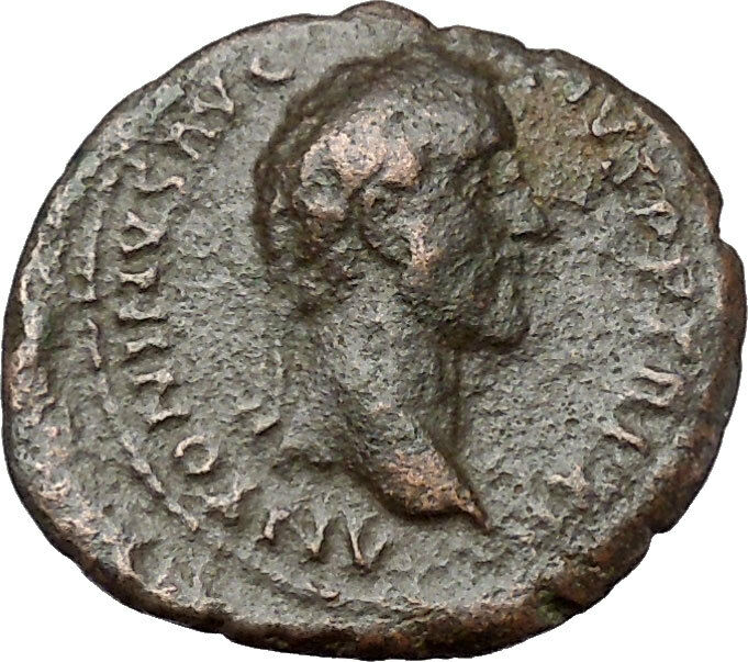 ANTONINUS PIUS 148AD Munificentia RARE Authentic Ancient Roman Coin i40846