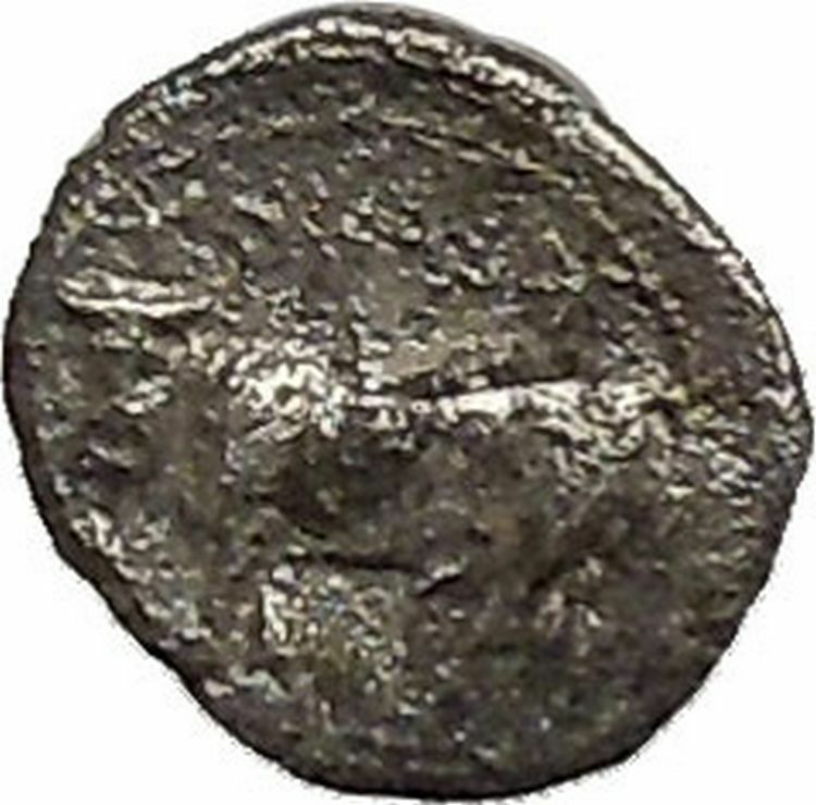 PANORMOS as ZIS in SICILY 405BC Litra Silver Greek Coin Male & Man Bull i41466