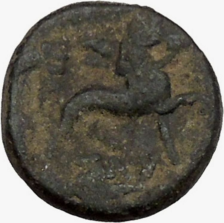 THESSALIAN LEAGUE Larissa 196BC Greek Coin ATHENA APOLLO Healer Cult i43389