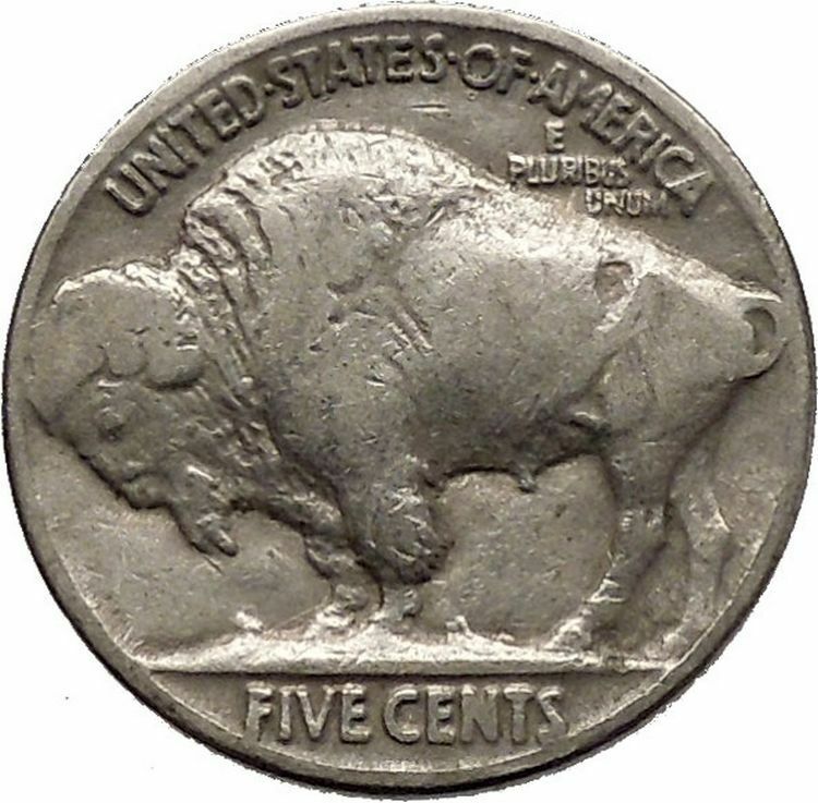 1936 BUFFALO NICKEL 5 Cents of United States of America USA Antique Coin i43842