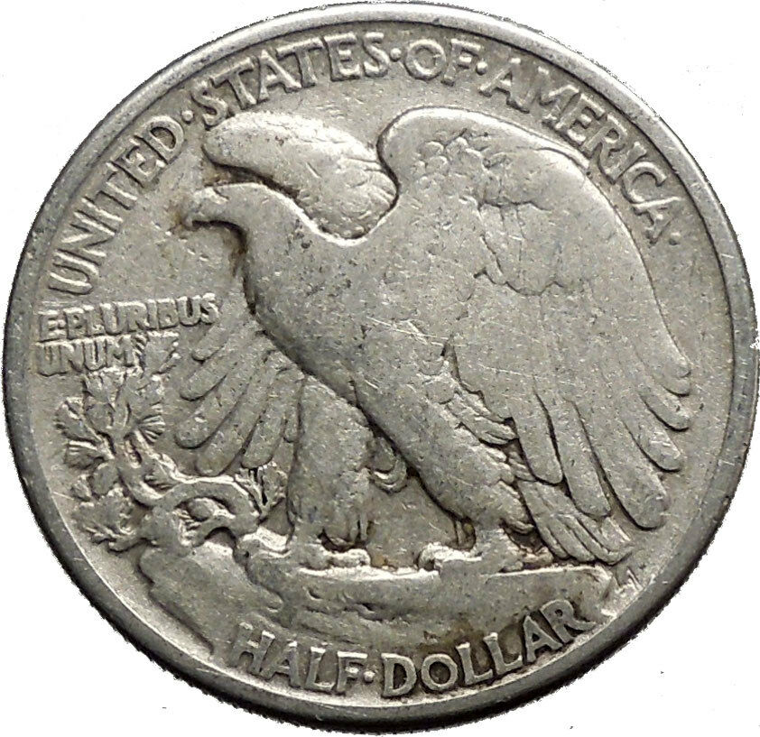 1942 WALKING LIBERTY Half Dollar Bald Eagle United States Silver Coin i44672