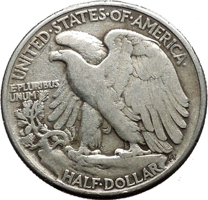 1944 WALKING LIBERTY Half Dollar Bald Eagle United States Silver Coin i44717