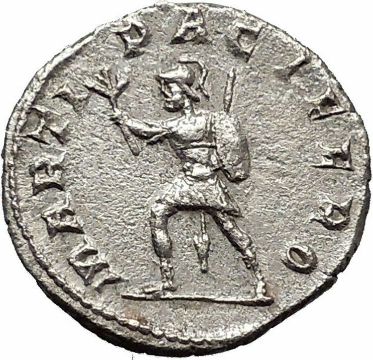 Gordian III 243AD Silver Ancient Roman Coin Peace bringer Mars i46335