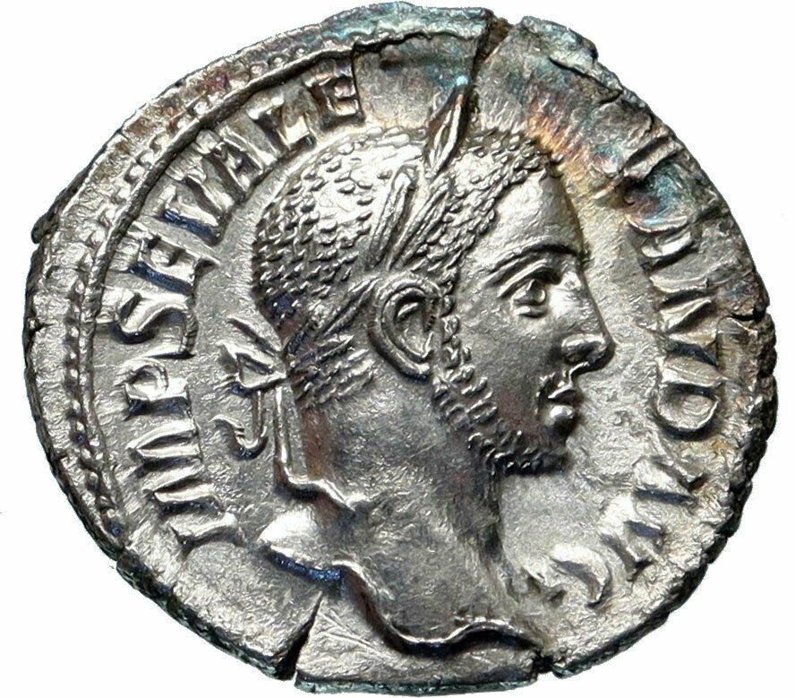 SEVERUS ALEXANDER Rome mint Silver Ancient Roman Coin Liberality Cult i46561