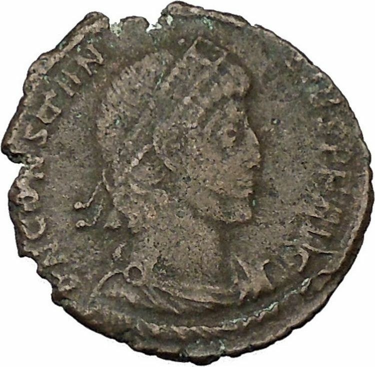 CONSTANTIUS II Constantine the Great son Ancient Roman Coin Battle Horse i46077