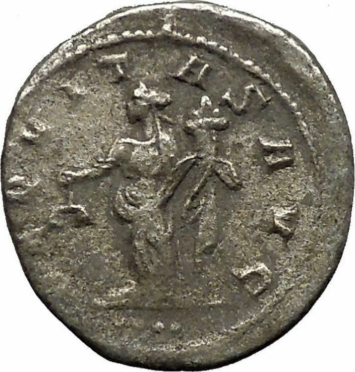 VOLUSIAN 251AD Silver Authentic Ancient Roman Coin Equality Cult i46419