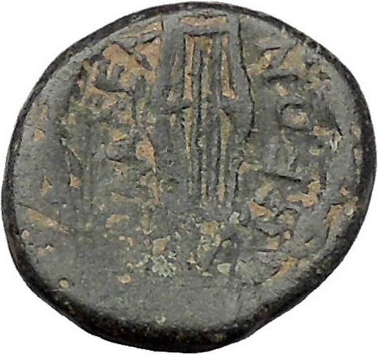 PHILADELPHIA Lydia 2CenBC Authentic Ancient Greek Coin ZEUS Kithara LYRE i46977