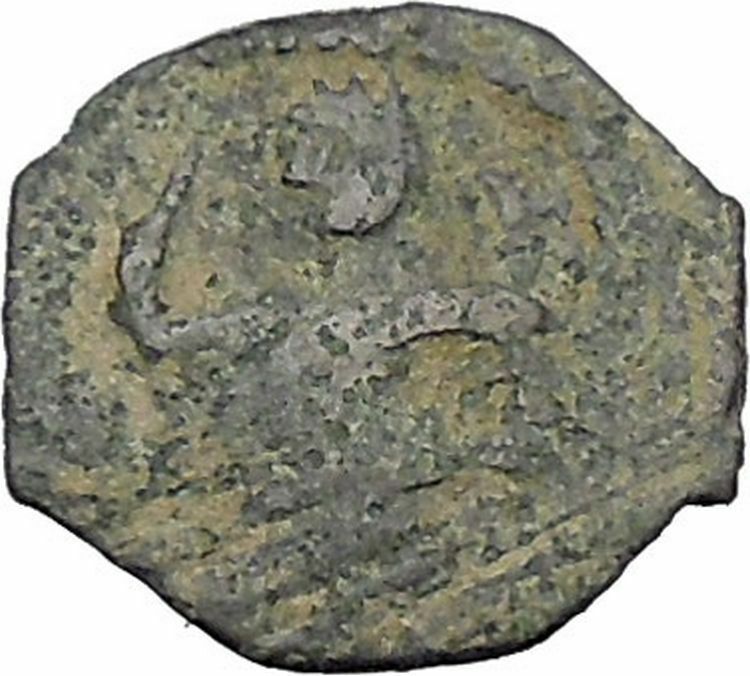 ARETAS IV & SHAQUILATH Arab Kingdom of Nabataea PETRA Ancient Greek Coin i46926