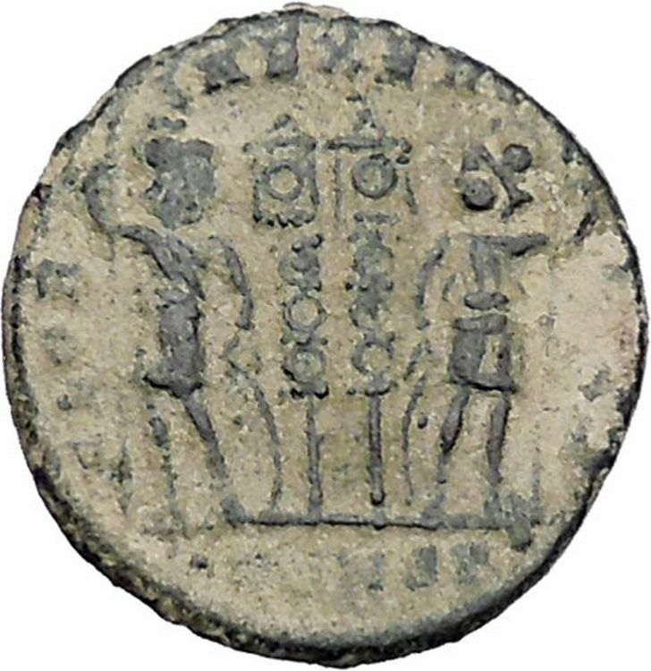 Constantine I The Great 330AD Ancient Roman Coin Glory of Arny Legions i47025