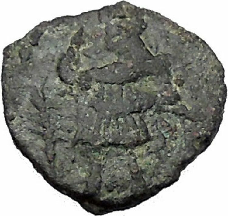 ARETAS IV & SHAQUILATH Arab Kingdom of Nabataea PETRA Ancient Greek Coin i46923