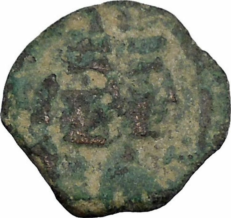 ARETAS IV & SHAQUILAT Arab Kingdom of Nabataea PETRA Ancient Greek Coin i47386