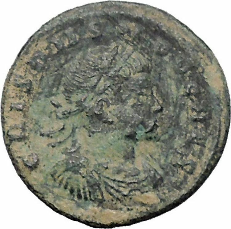 Crispus Roman Caesar with shield & spear 317AD Ancient Roman Coin i47649