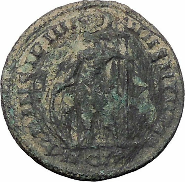 Crispus Roman Caesar with shield & spear 317AD Ancient Roman Coin i47649