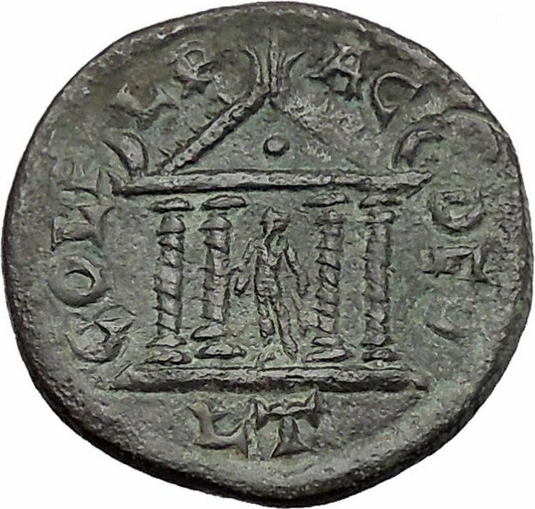 GORDIAN III 238AD Deultum Thrace APOLLO in TEMPLE Ancient Roman Coin i48635