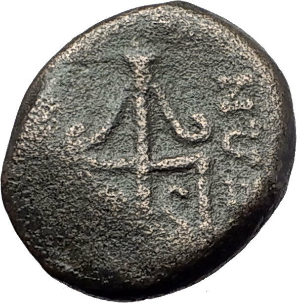 MYLASA in CARIA 210BC Rare Authentic Ancient Greek Coin HORSE & TRIDENT i61351