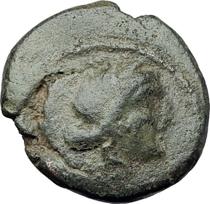 AMPHIPOLIS in MACEDONIA Artemis Bull Authentic RARE R1 Ancient Greek Coin i61463