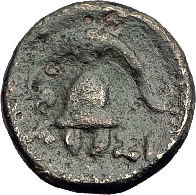 DEMETRIOS I Poliorketes MACEDONIA King Shield Helmet Ancient Greek Coin i62600