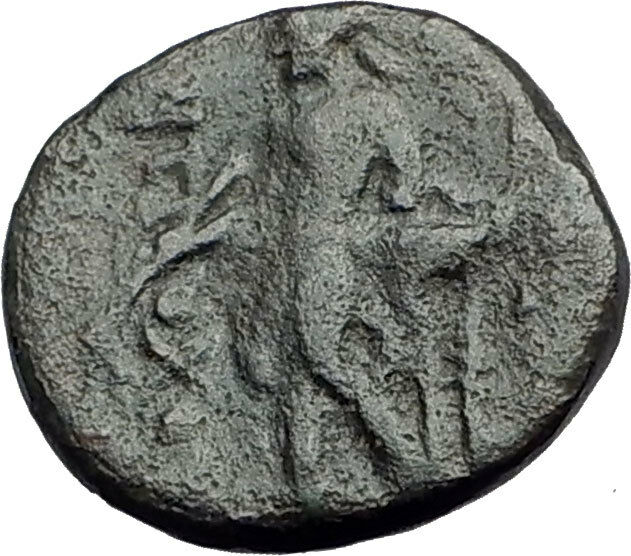 ANTIOCHOS III Megas 222BC RARE R1 Ancient Greek SELEUKID King Coin APOLLO i62763