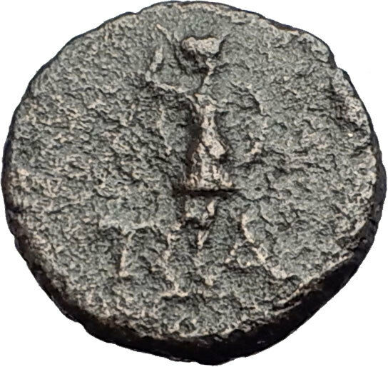 TEMNOS in AEOLIS 2-1CenBC ATHENA PROMACHOS Authentic Ancient Greek Coin i63223