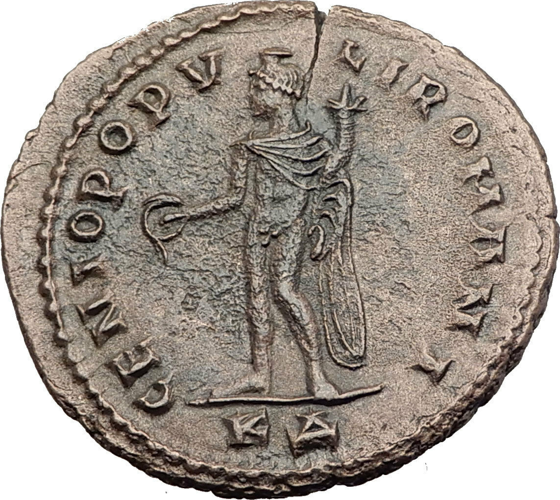 MAXIMIAN 297AD Big Follis Authentic Genuine Ancient Roman Coin Genius i63198