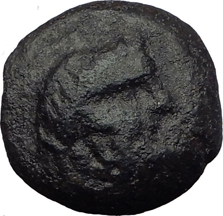 GAZA in JUDEA 2-1CenBC RARE Authentic Ancient Greek Coin ZEUS CORNUCOPIA i64145