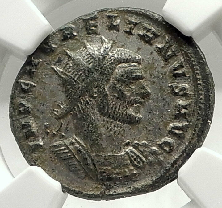 AURELIAN Authentic Ancient 272AD Genuine Original Roman Coin VICTORY NGC i76295