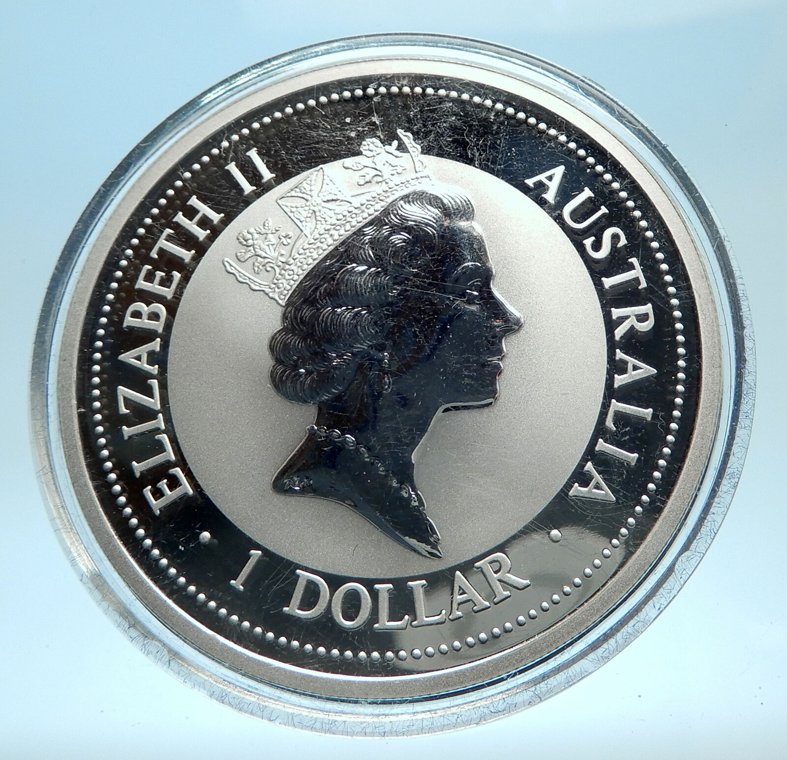 1995 AUSTRALIA Kookaburra Bird Tree 1 oz Silver 1 Dollar Australian Coin i77562