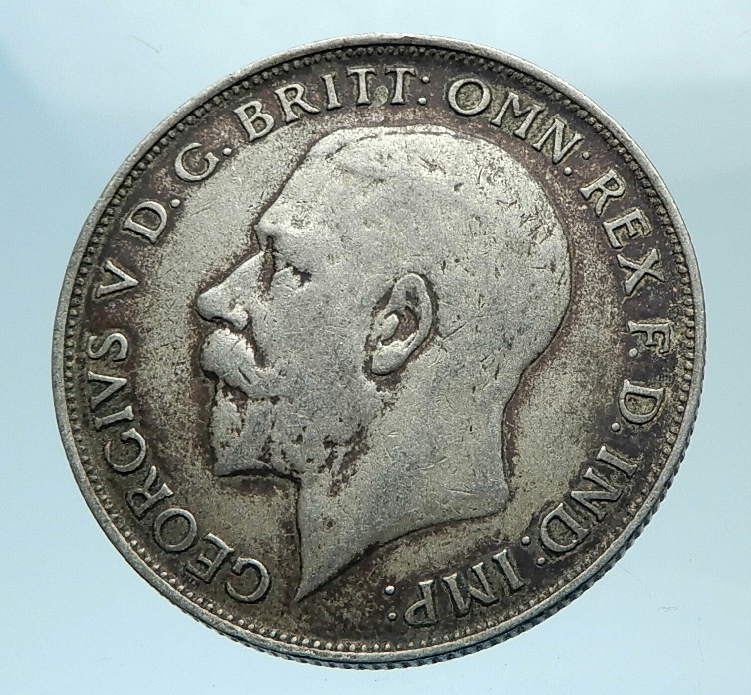 1922 Great Britain UK United Kingdom Big SILVER FLORIN Coin King George V i78161