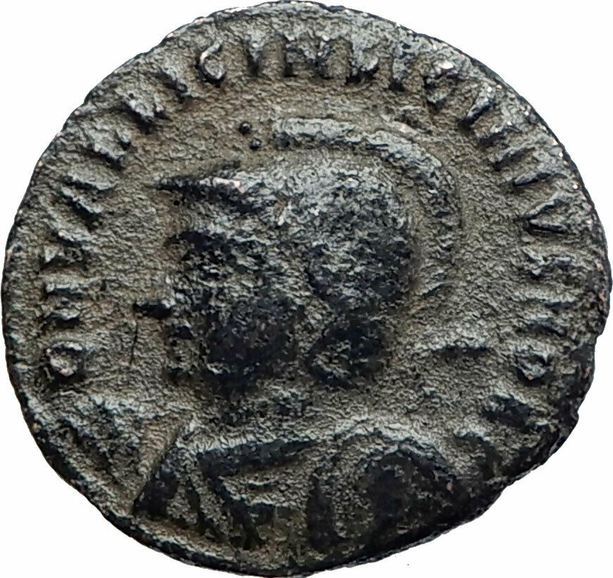 LICINIUS II Jr 321AD Authentic Ancient Roman Coin JUPITER w Victory EAGLE i80229